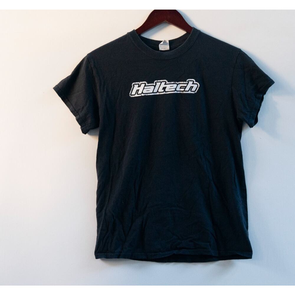 NWOT Haltech Classic Black‎ T Shirt Adult Size Small *No Size Tag See photos*